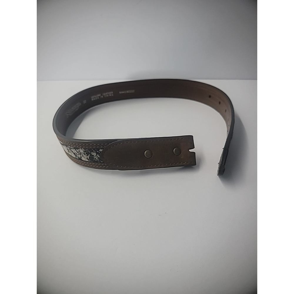 Vintage Nocona Belt Co Genuine Leather Belt No Buckle‎ Camouflage Brown Size 22